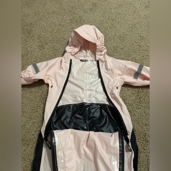 Little girl Pink Rain Suit size 12 Months - Picture 5 of 7